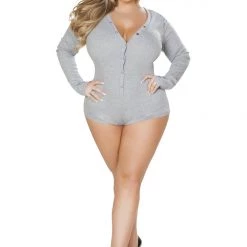 Roma Costume Cozy And Comfy Sweater Pajama Romper Lingerie