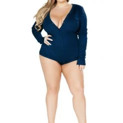 Roma Costume Cozy And Comfy Sweater Pajama Romper Lingerie