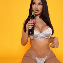 Roma Costume Lingerie 2pc Lace & Satin Underwire Bra Set