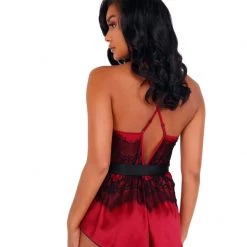 Roma Costume 2pc Satin & Lace Babydoll With Tie Lingerie 6 Roma Costume 2pc Satin & Lace Babydoll With Tie Lingerie