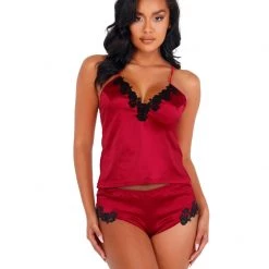 Roma Costume 2pc Soft Satin Short Set Lingerie