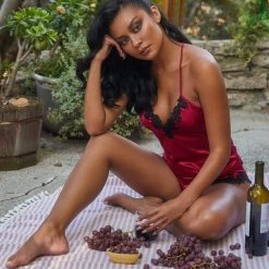 Roma Costume 2pc Soft Satin Short Set Lingerie