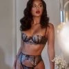 Roma Costume 3pc Metallic Bra & Garter Set Lingerie