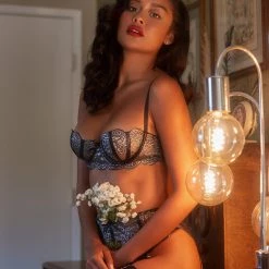 Roma Costume 3pc Metallic Bra & Garter Set Lingerie