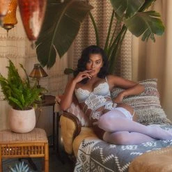 Roma Costume 1pc Embroidered Lace & Satin Bustier Set