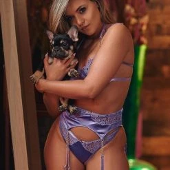 Roma Costume 3pc Embroidery Lace & Satin Bra Set