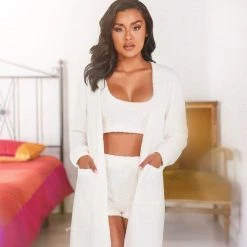 Roma Costume 1pc Cozy & Comfy Fuzzy Robe With Pockets Lingerie