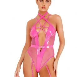 Roma Costume 2pc Vinyl Strappy Bodysuit Lingerie 14 Roma Costume 2pc Vinyl Strappy Bodysuit Lingerie