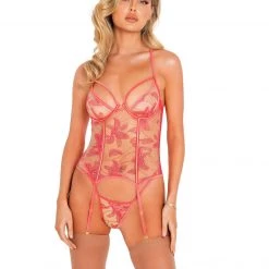 Roma Costume Lingerie 2pc Embroidery Bustier Set