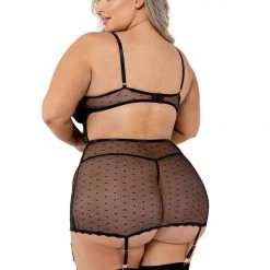 Roma Costume 2PC Embroidery & Satin Chemise Set