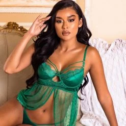 Roma Costume Lingerie 2PC Underwire Babydoll Set