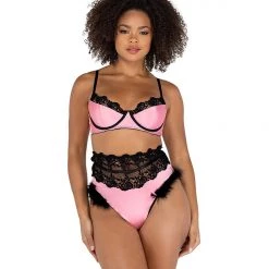 Roma Costume 2PC Embroidery & Satin Bralette Set Lingerie