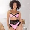 Roma Costume 2PC Embroidery & Satin Bralette Set Lingerie