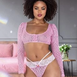 Roma Costume 2PC Cozy Pointelle Set Lingerie