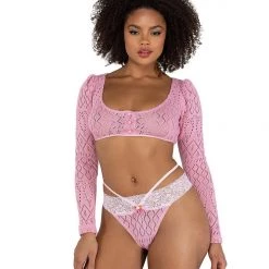 Roma Costume 2PC Cozy Pointelle Set Lingerie