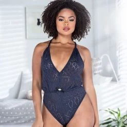 Roma Costume Cozy Pointelle Romper Lingerie