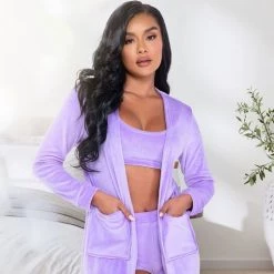 Roma Costume Super Soft & Cozy Velour Robe With Pockets Lingerie