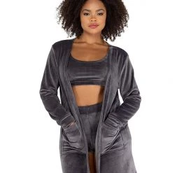 Roma Costume Super Soft & Cozy Velour Robe With Pockets Lingerie