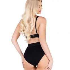 Roma Costume Lingerie 2PC Fitted Rib High-Waisted Bra Set