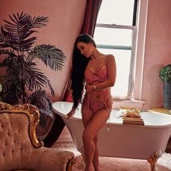 Roma Costume Lingerie 3PC Vinyl & Chain Bra Set