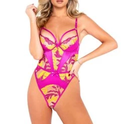 Roma Confidential Orchid & Mango Embroidered Teddy