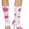 Roma Costume Pair Of Pink Argyle Leg Warmers