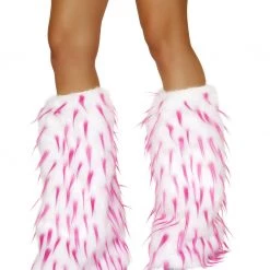 Roma Costume Costumes Pair Of Fur Leg Warmers With Contrast Colored Tips