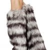 Roma Costume Pair Of Fur Leg Warmers With Stripe Colors Costumes