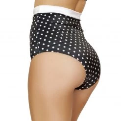 Roma Costume High Waisted Pinup Style Polkadot Shorts With Banded Top Separates