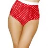 Roma Costume High Waisted Pinup Style Polkadot Shorts With Banded Top