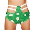 Roma Costume High Waisted Strapped Printed Shorts - Grass