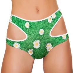 Roma Costume Cutout High Waisted Printed Shorts Separates