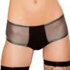 Roma Costume Two Tone Shorts With Sheer Sides - Black/Gunmetal
