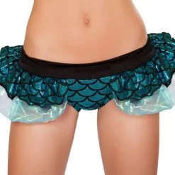 Roma Costume Mermaid Shorts With Attached Iridescent Skirt Separates
