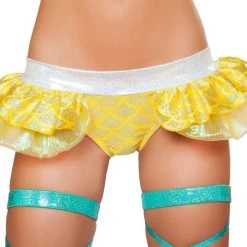 Roma Costume Mermaid Shorts With Attached Iridescent Skirt Separates