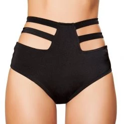 Roma Costume Solid High Waisted Strapped Shorts
