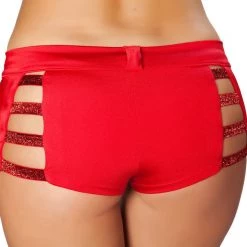 Roma Costume Shorts With Shiny Straps And Button Front Detail Separates