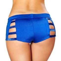 Roma Costume Shorts With Shiny Straps And Button Front Detail Separates