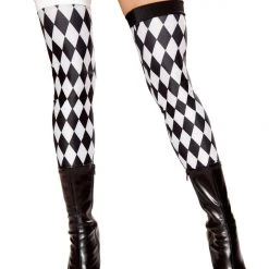 Roma Costume Black And White Striped Leggings