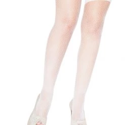 Roma Costume White Fishnet Stockings Lingerie