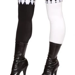 Roma Costume 30% - 80% Off SALE! Pair Of Black And White Legging Stockings