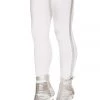 Roma Costume 30% - 80% Off SALE! Pair Of White Leggings With Silver Metallic Top