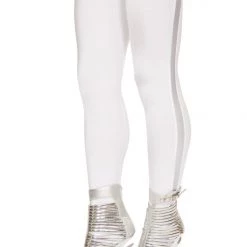 Roma Costume 30% - 80% Off SALE! Pair Of White Leggings With Silver Metallic Top