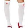 Roma Costume Pair Of White Nurse Stockings With Red Cross Costumes