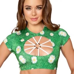 Roma Costume Separates Top With Strapped O-Ring Detail