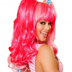 Roma Costume Hot Pink And Baby Pink Wig