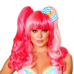 Roma Costume Hot Pink And Baby Pink Wig